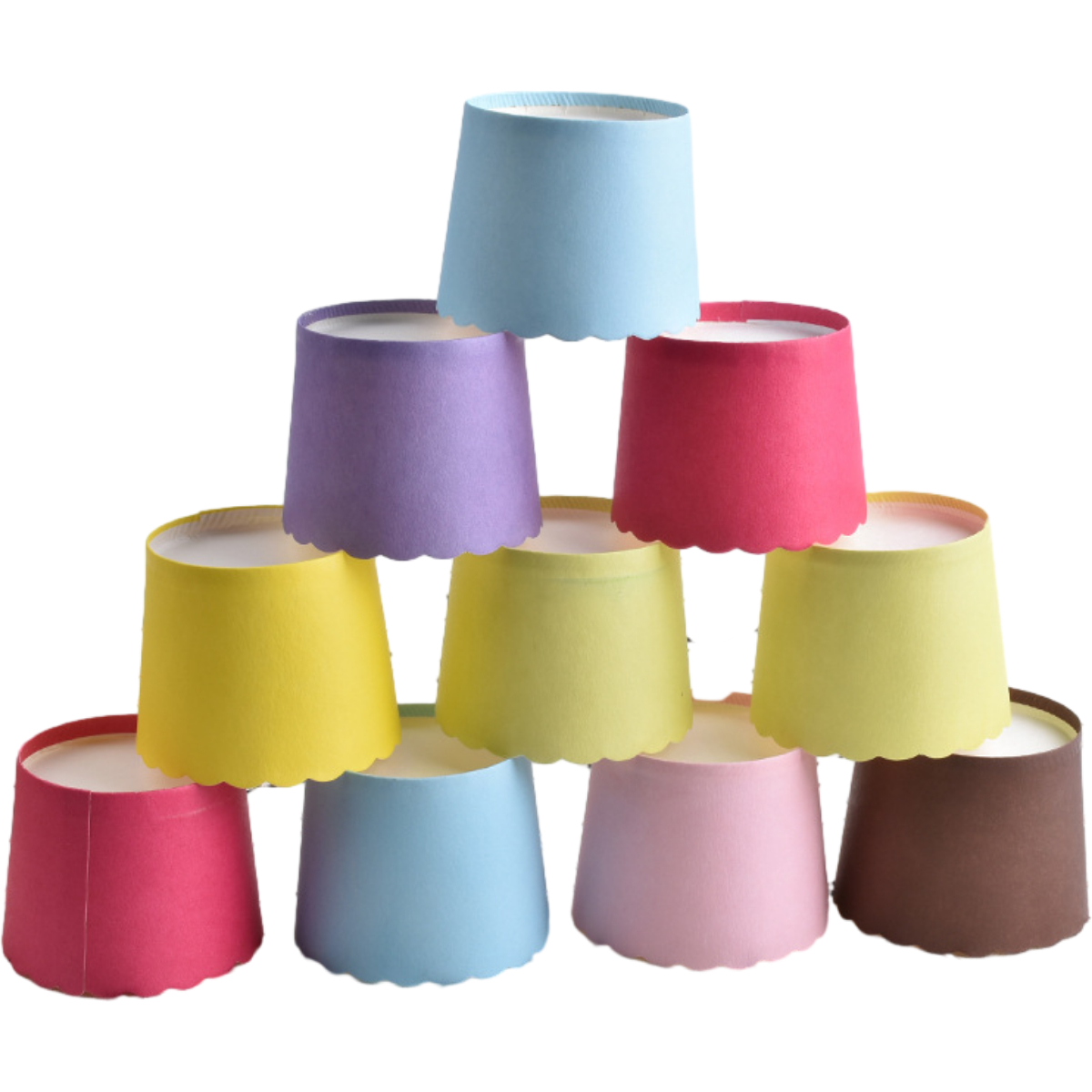 50pcs/Pack Grease Free Muffin Cup Solid Color, Plated Color