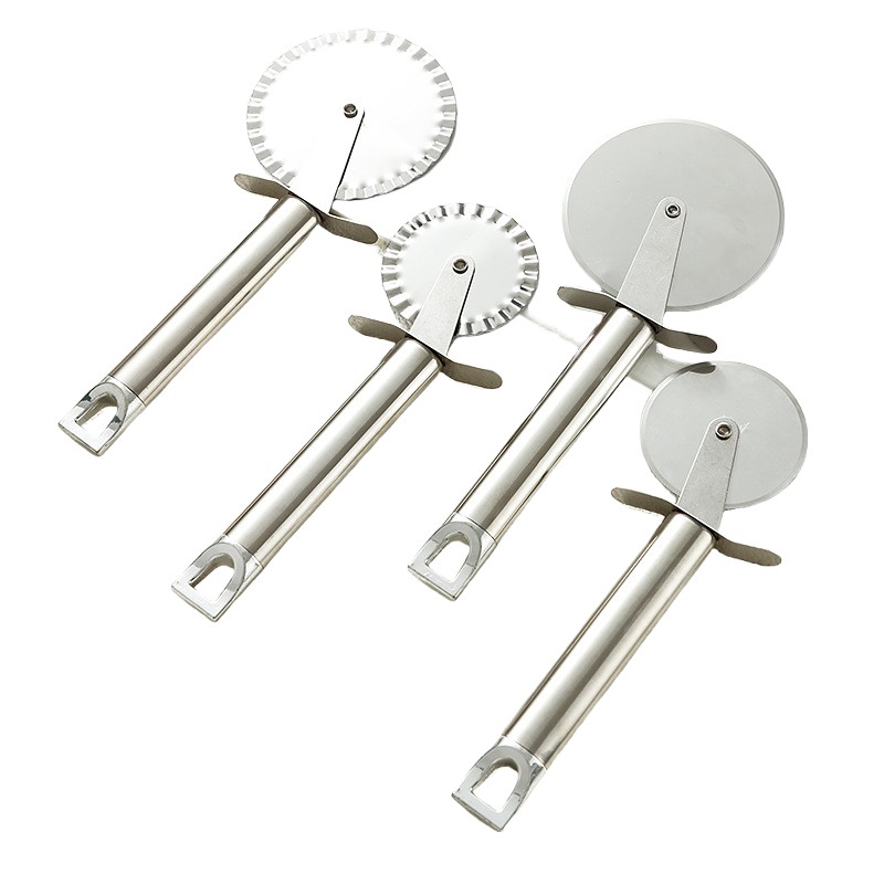 2 Designs Stainless Steel Pizza Cutter Wheel