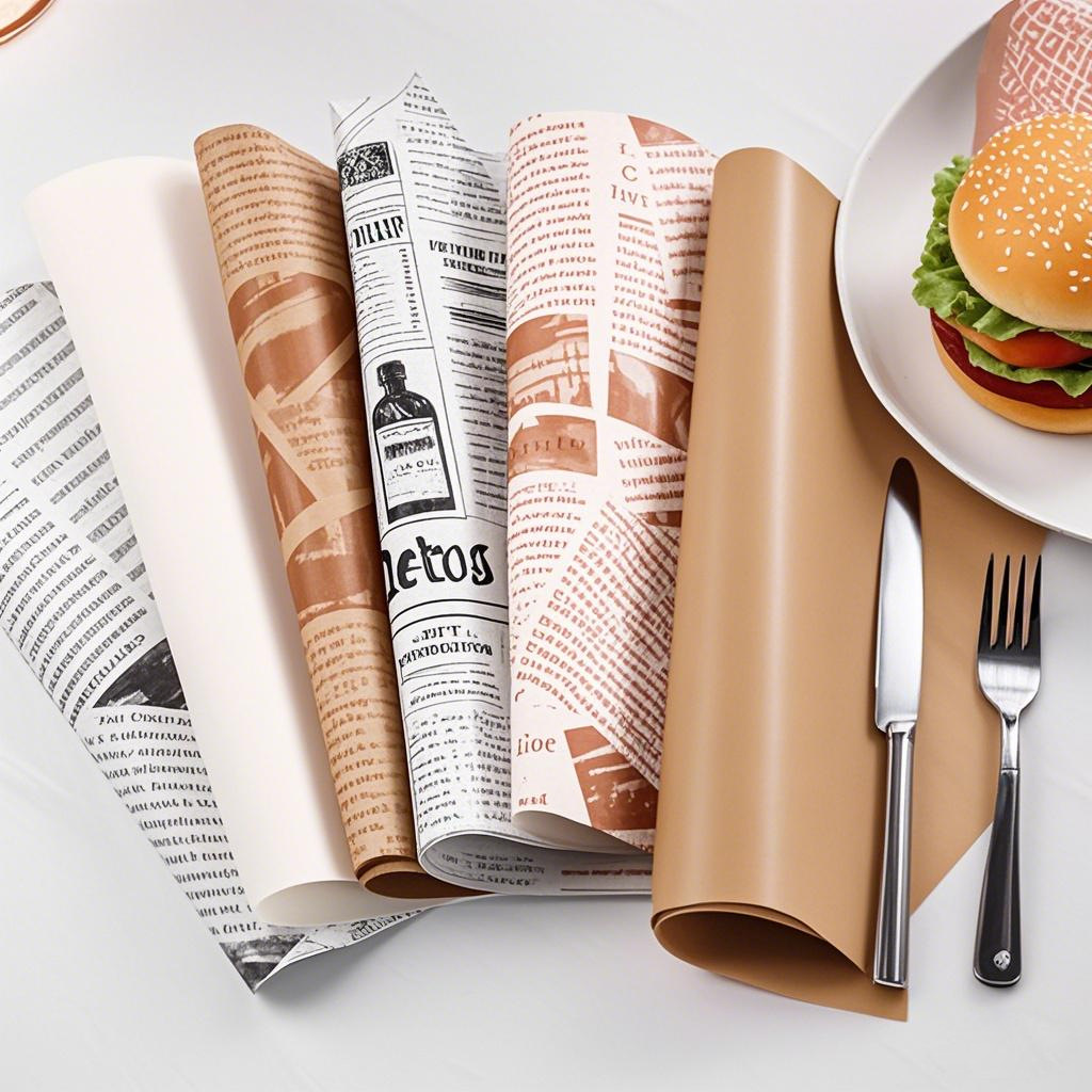 10 sheets/pack Hamburger Wax Paper Grease Free Newspaper