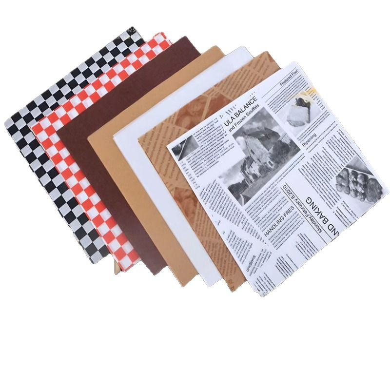 10pcs/pack Hamburger Grease Free Wax Paper News Paper