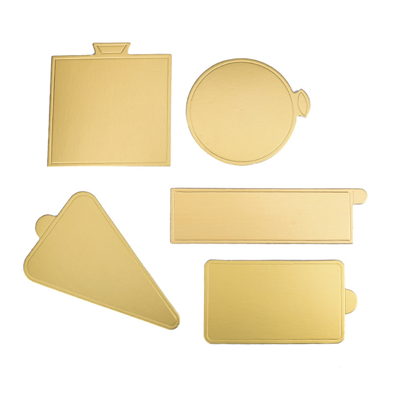 100pcs/pack Small Cake Cardboard Gold And Silver With Various Shapes
