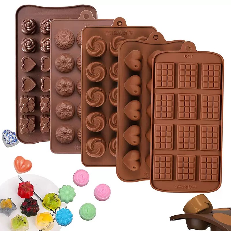 12 Designs Non-Stick Silicone Chocolate Molds