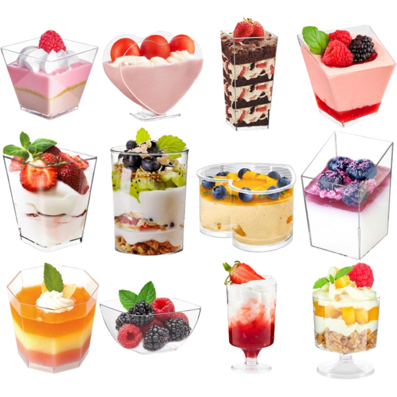Plstic Dessert Cups Parfait & Mousse Cups