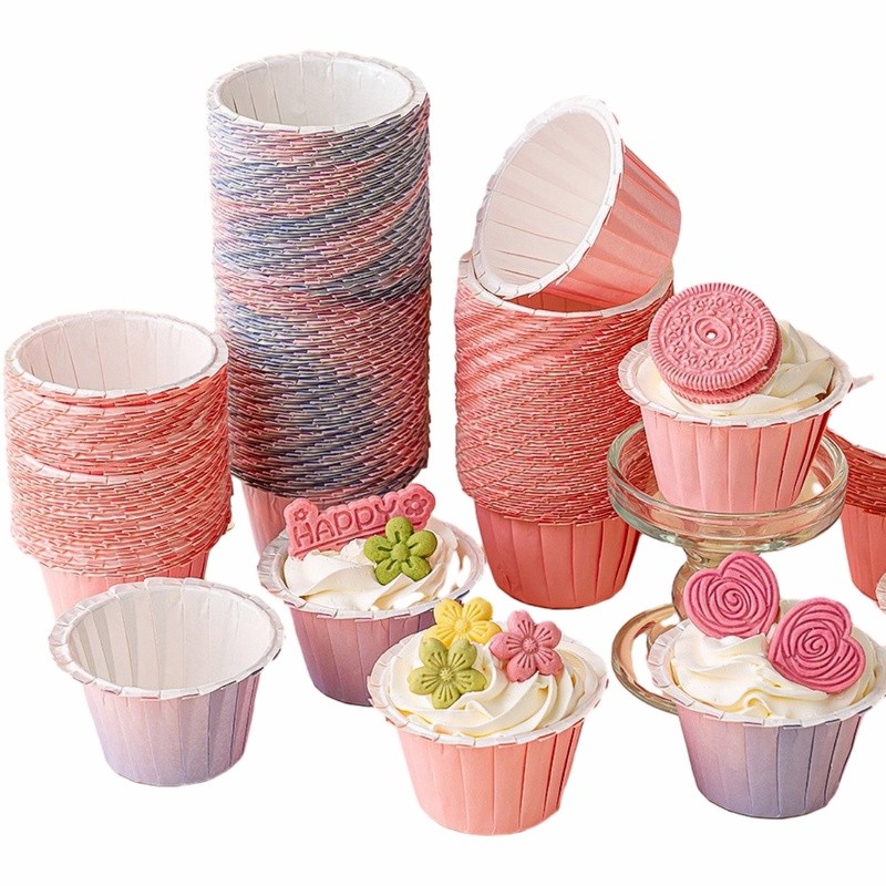 50pcs Grease Free Cupcake Liners Flower Muffin Cup