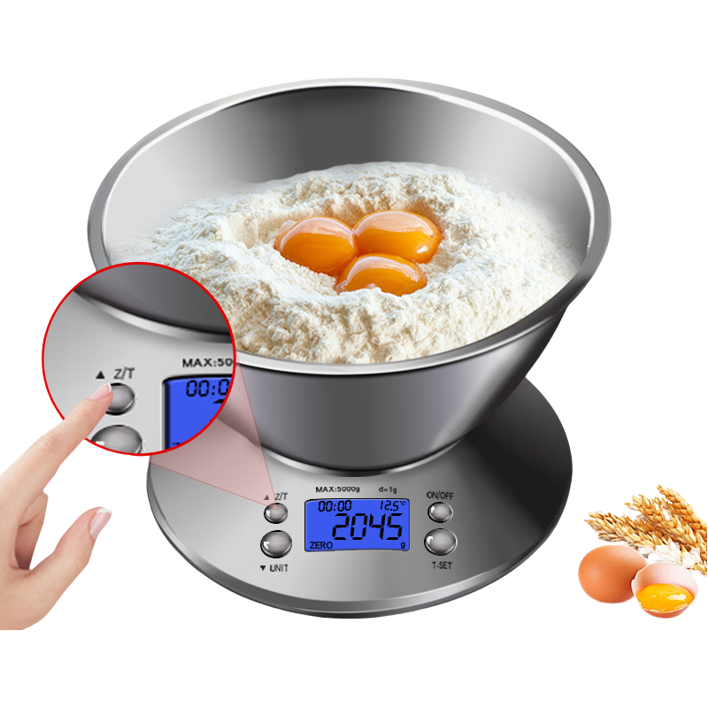 SS Gram Scale for Food Dieting with Bowl
