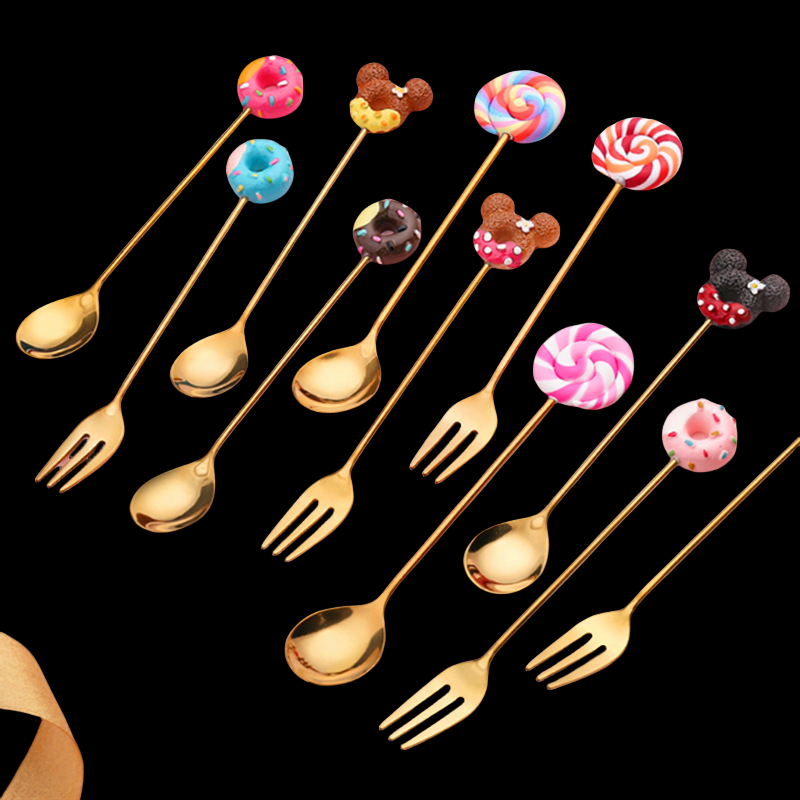 Coated Stainless Steel Ice Cream Spoon