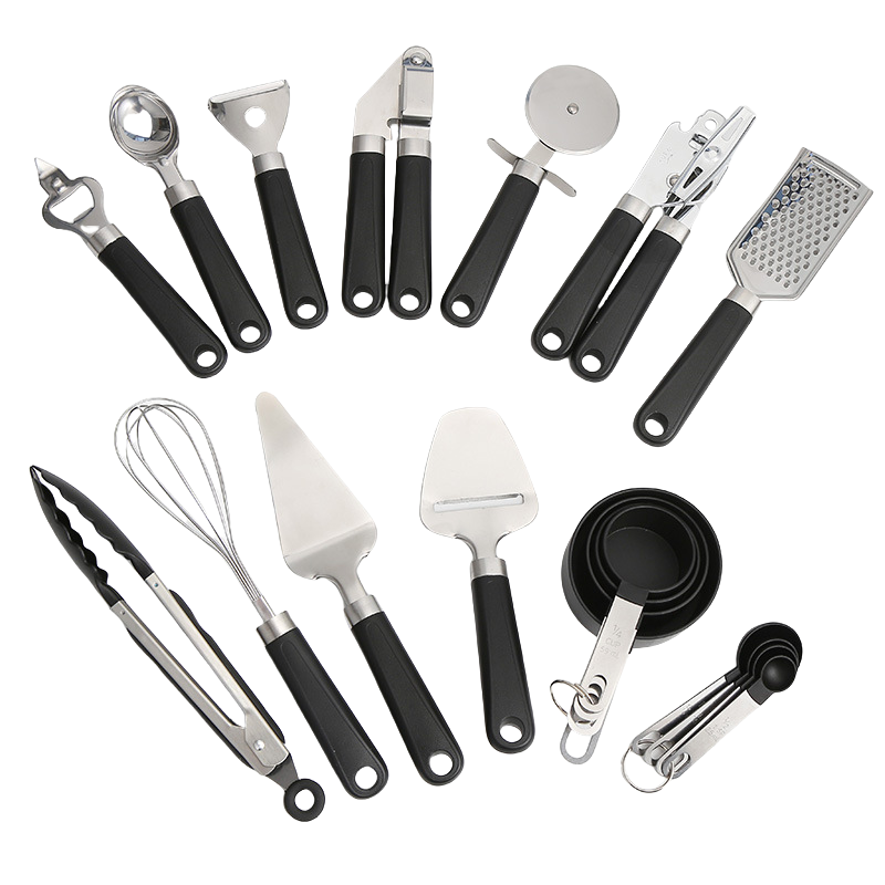 SS Kitchen Utensils Set with PP Handle for BBQ & Baking
