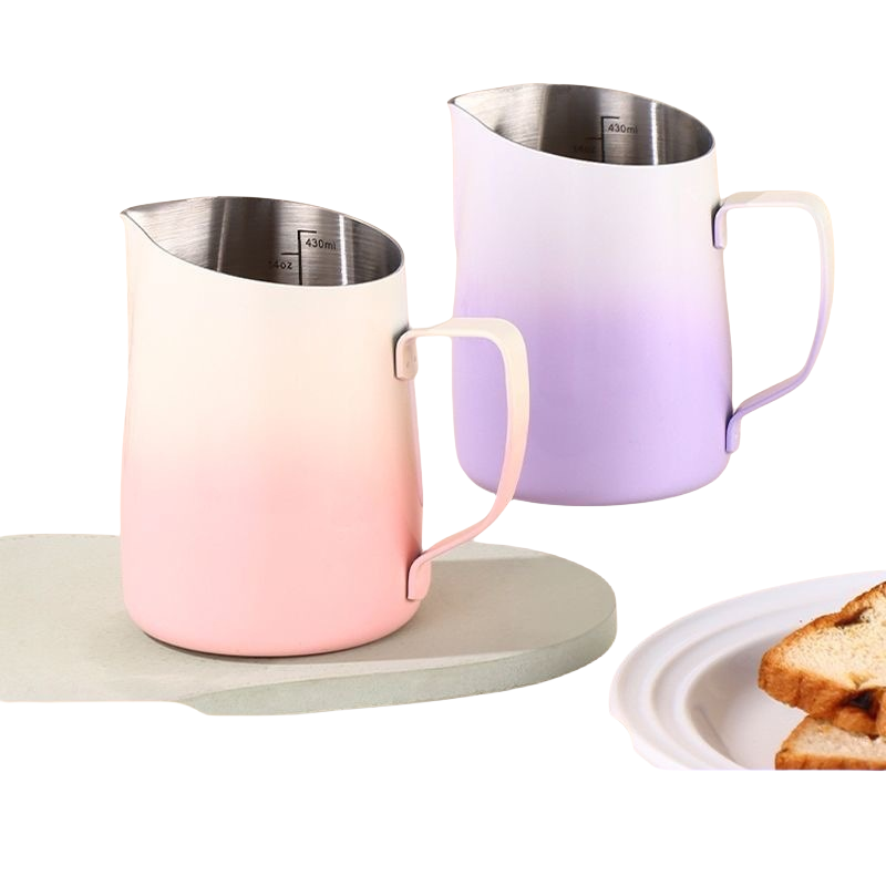 Milk Frothing Pitcher with Scale Inside for Coffee