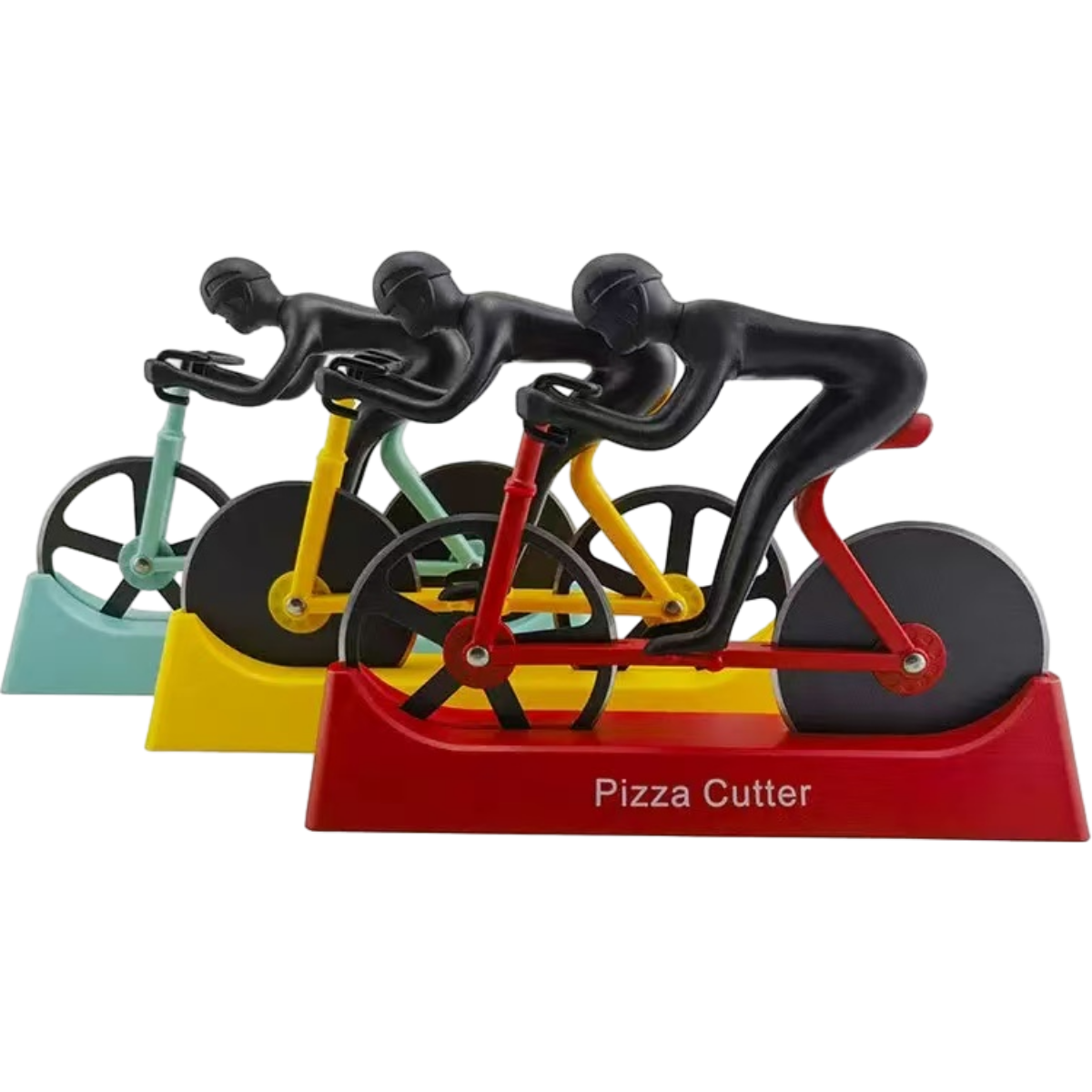 Bicycle Pizza Cutter Non-stick Bike Pizza Slicer Dual Stainless Steel Cutting Wheels