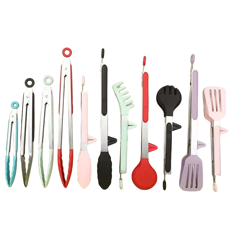 Stainless Steel Kitchen Serving Tongs with Silicon Tips