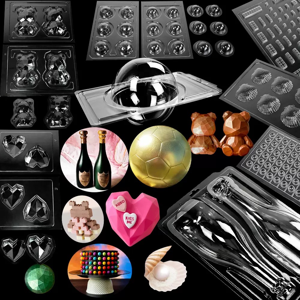 Plastic Chocolate Mold Bottle Football Bear  Heart Shape