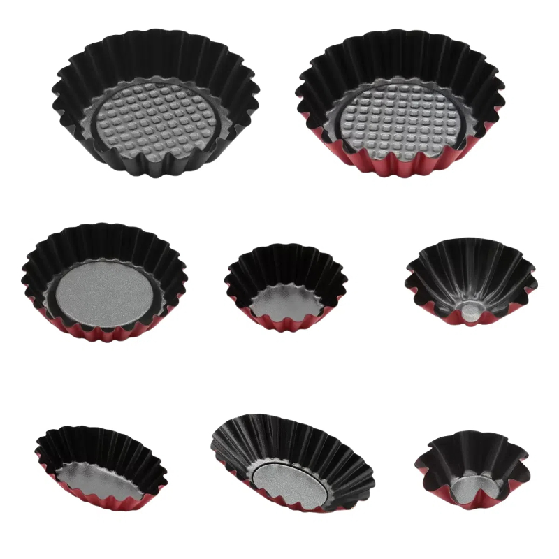 Red Coated Mini Pie Tart Pan Muffin Cupcake Mold