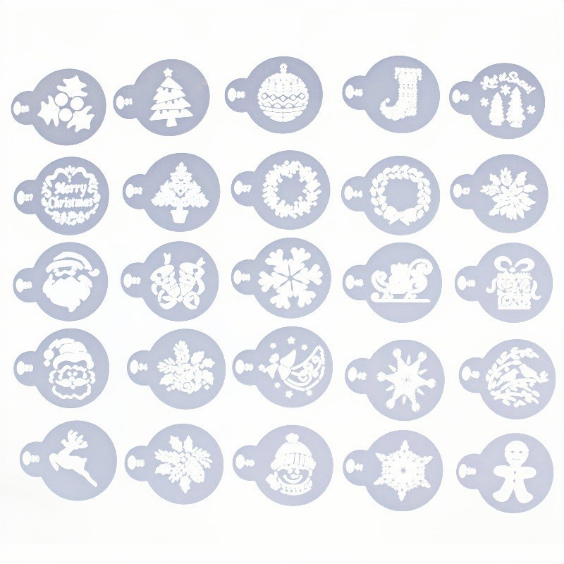 5pcs/pack Coffee Decoration Stencils Latte Art Template