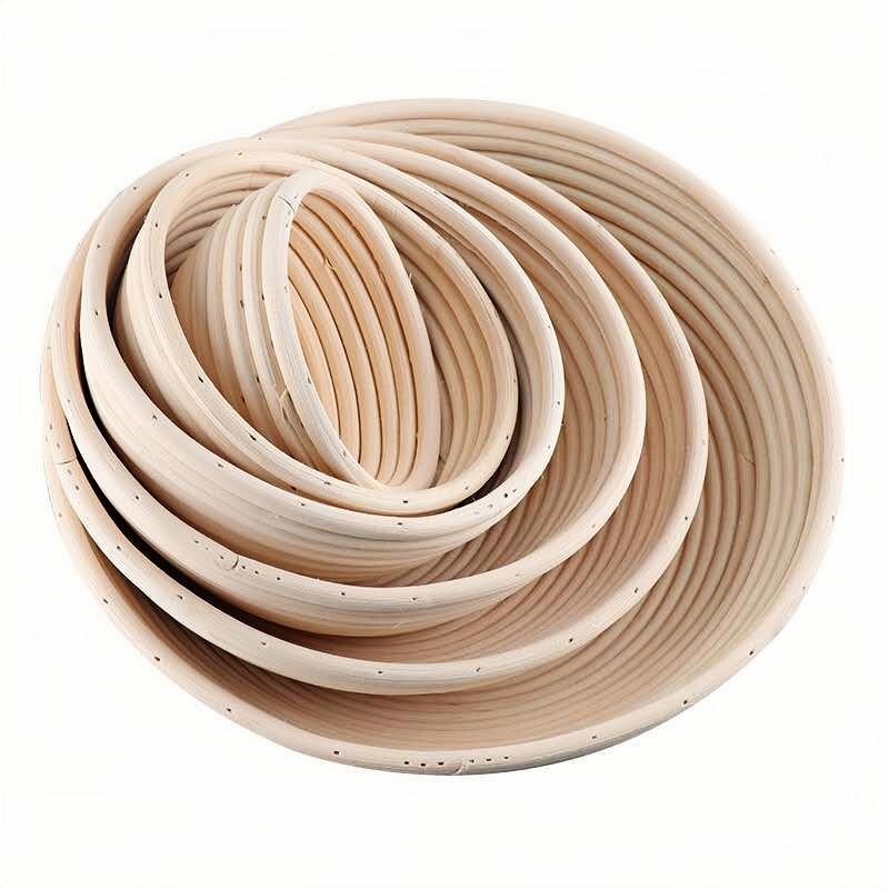 Round Rattan Bread Artisan Sourdough Proofing Basket with Cloth
