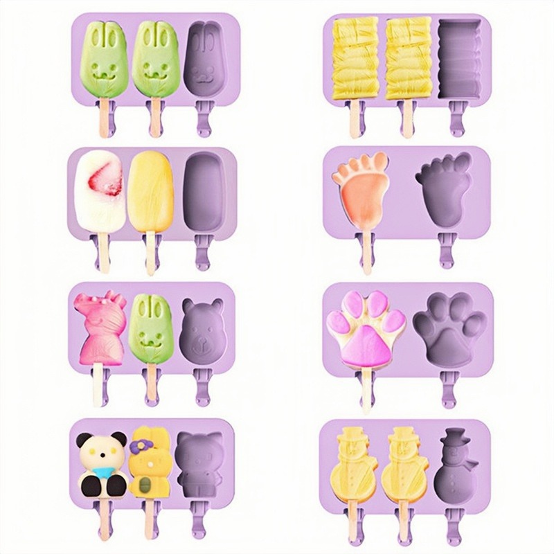 Silicone Popsicle Molds Set Cake Pop Mold With Sticker
