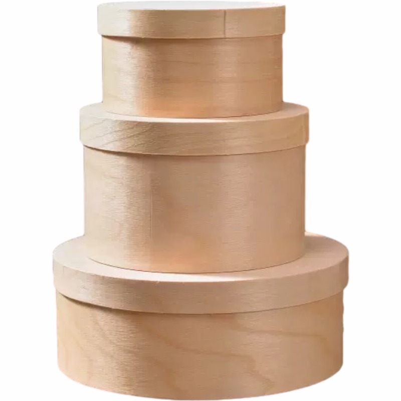 Wooden Cake Candy Container Fruit Salad Box With Lid