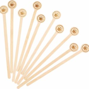 100pcs/pack Disposable Stir Sticker for Coffee Bar Beverage
