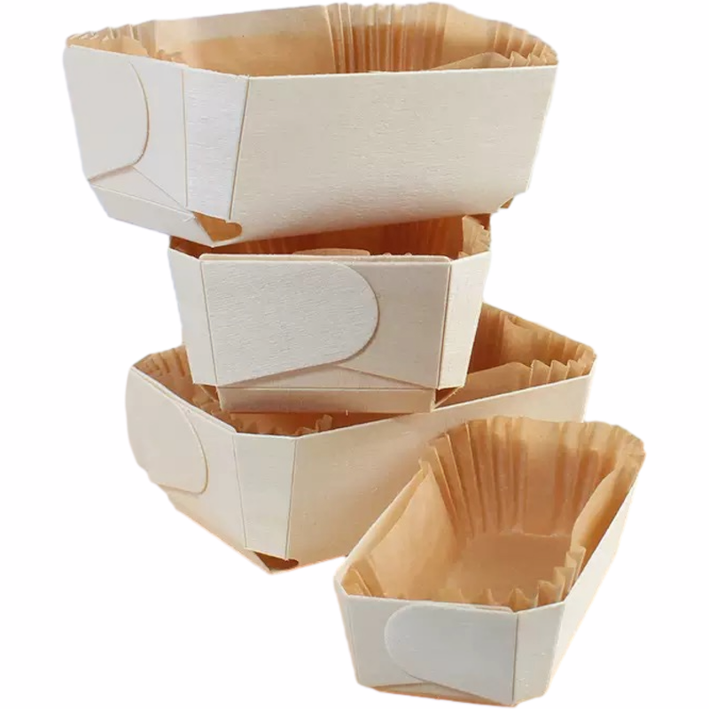 Disposable Wood Boat Plates Dishes for Baking Bread