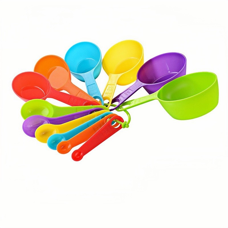 12pcs/pack Plastic Measuring Cups and Spoons Set
