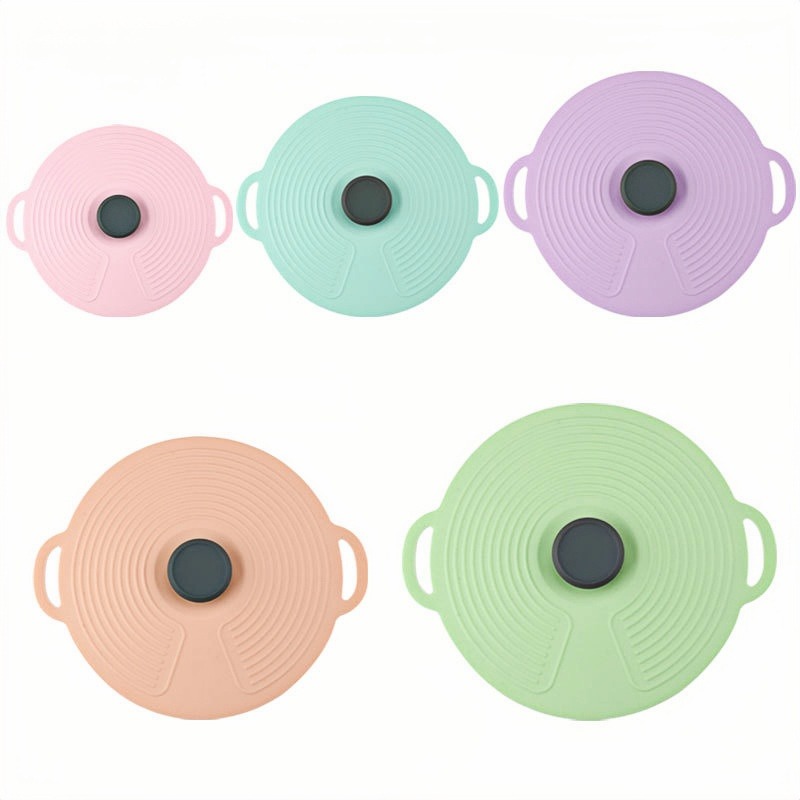 5 pcs/Set Reusable Heat Resistant Lids for Bowl Microwave Splatter Cover