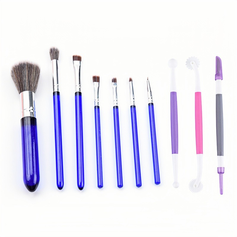 10 Pcs Food Safe Paint Brushes Fondant Tools for Baking Decoration