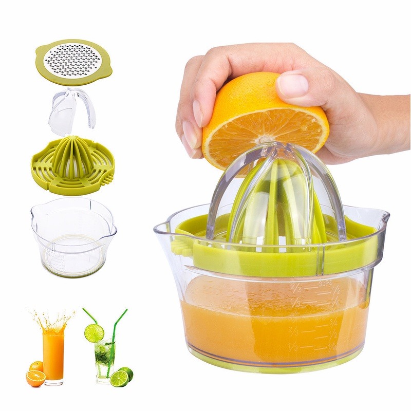Citrus Lemon Orange Juicer Squeezer with Built-in Measuring Cup and Grater